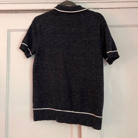 Goodfellow & Co Men’s knit short sleeved navy polo shirt. Size Small - Picture 4 of 5